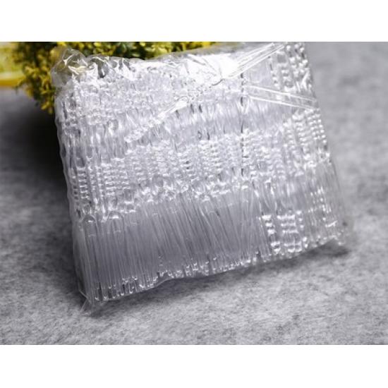 一次性塑料果签竹节叉月饼叉两齿竹节果叉透明果叉果签