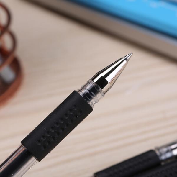 晨光Q7黑色0.5mm经典子弹头中性笔签字笔水笔