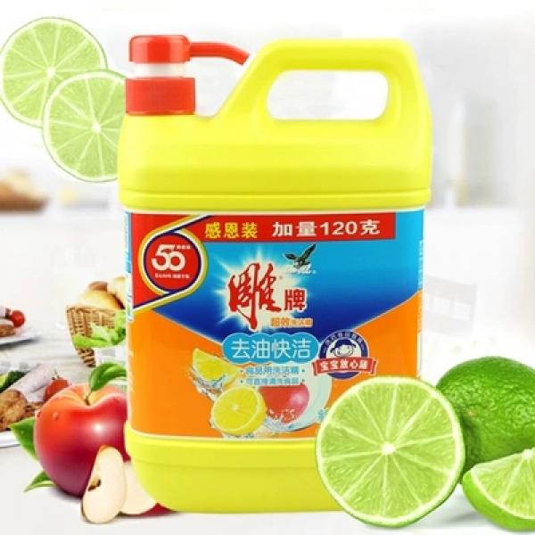 雕牌1kg+120g超效洗洁精加量感恩装大瓶食品级厨房果蔬不伤手