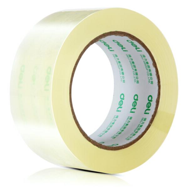 得力30205高品质高透明封箱胶带打包胶带48mm*100y*50um(91.4m/卷) 6卷/筒
