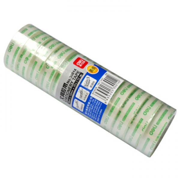 得力30014学生文具胶带 小卷胶带 透明彩色胶布 办公用品 12mm*20y 12卷