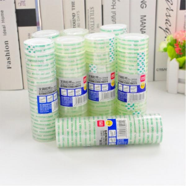 得力30014学生文具胶带 小卷胶带 透明彩色胶布 办公用品 12mm*20y 12卷