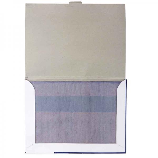 得力9375复写纸16K经济耐用薄型双面复写纸(25.5*18.5cm) 100张/盒 蓝