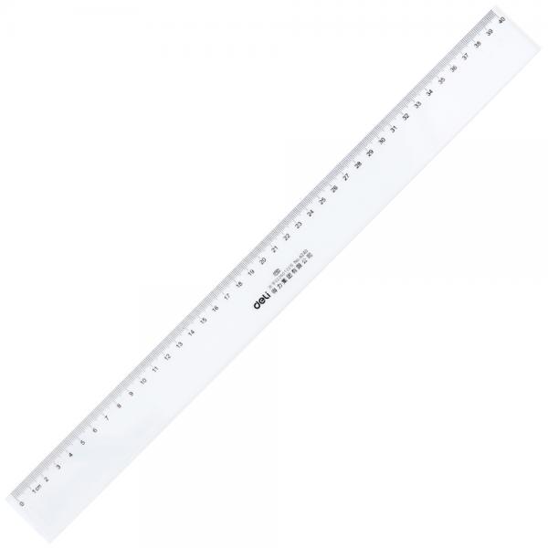 得力 6240 尺/塑料直尺子 测量绘图刻度尺子 办公用品 塑料40cm