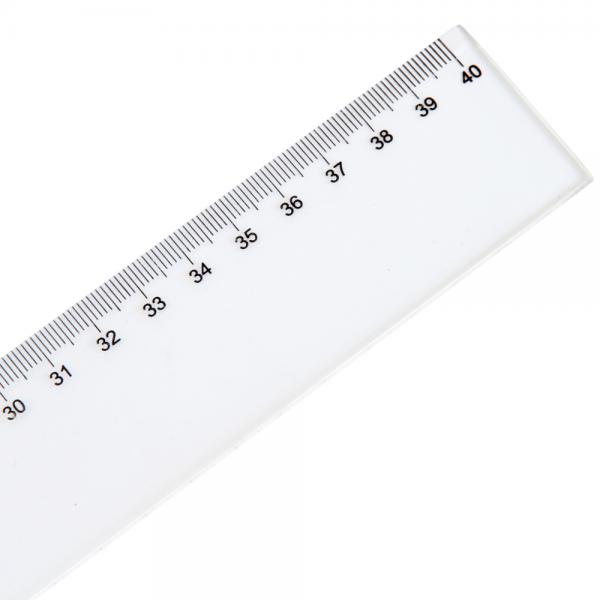 得力 6240 尺/塑料直尺子 测量绘图刻度尺子 办公用品 塑料40cm