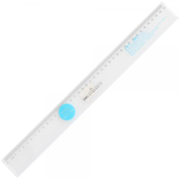 得力 6240 尺/塑料直尺子 测量绘图刻度尺子 办公用品 塑料40cm