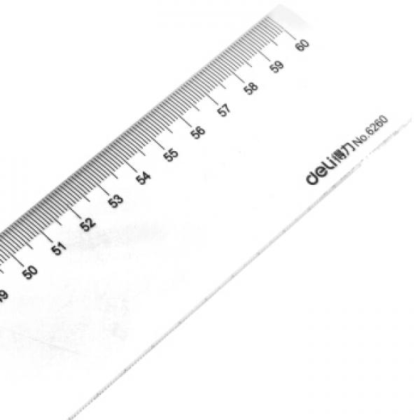 得力6260塑料直尺60厘米学生尺子文具绘图 60cm 