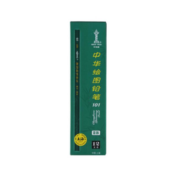 中华 101 2B铅笔 绘图铅笔/考试铅笔 12支/盒