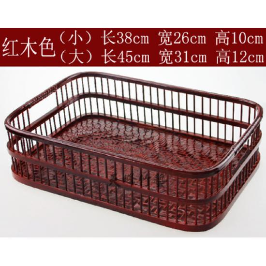 酒店鞋篮 长方脏衣篮 收纳篮 布草篮 送衣篮竹编收纳箱 鞋框 拖鞋布草筐 下单备注颜色