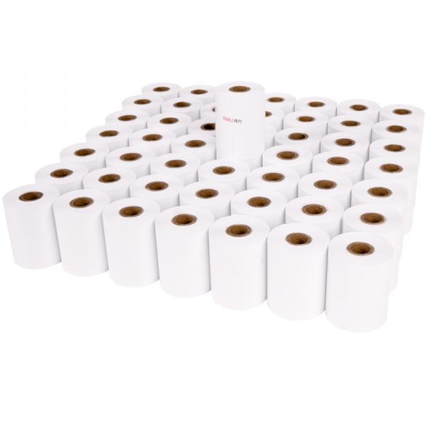 得力 3205 75mm*60mm双胶收银纸/收银机打印纸/超市小票打印纸 30米/卷 50卷/箱