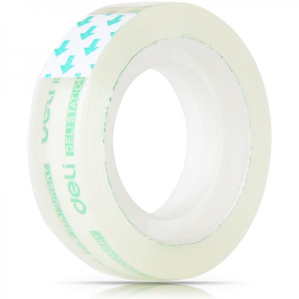 得力 30029 透明高粘易撕文具胶带/小胶带 12mm*18m 6卷/筒装