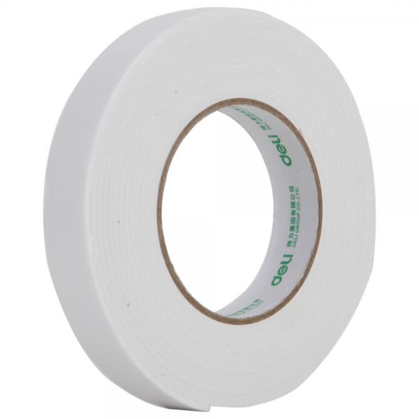 得力 30412 强力高粘度EVA泡棉双面胶带 24mm*5y*2.5mm 12卷袋装 白色