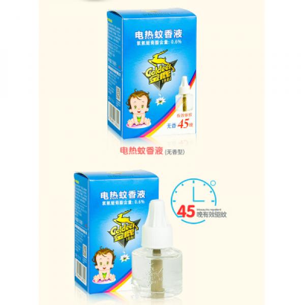 金鹿电热蚊香液无香儿童 驱蚊1080小时家用灭蚊 50ml 30盒/箱