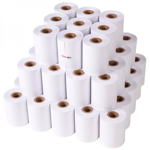 得力 3205 75mm*60mm双胶收银纸/收银机打印纸/超市小票打印纸 30米/卷 50卷/箱